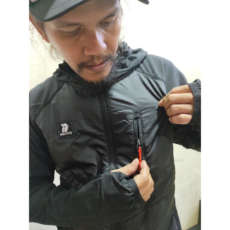 JAKET GUNUNG OUTDOOR BARATECH HYBRIDE BLACK