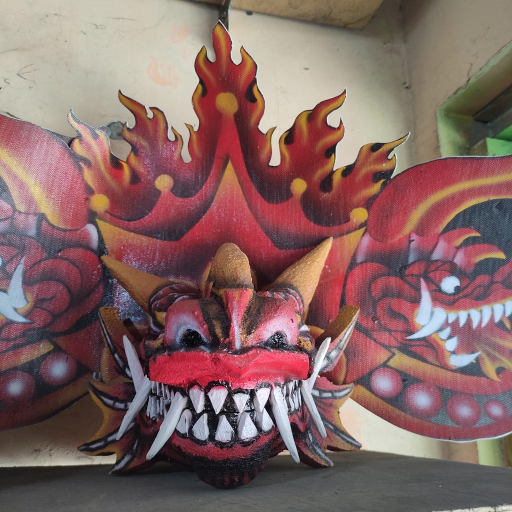 BAYAR DITEMPAT devil Barongan Devil Barongan Kayu Anak Murah Barongan devil kuda lumping murah