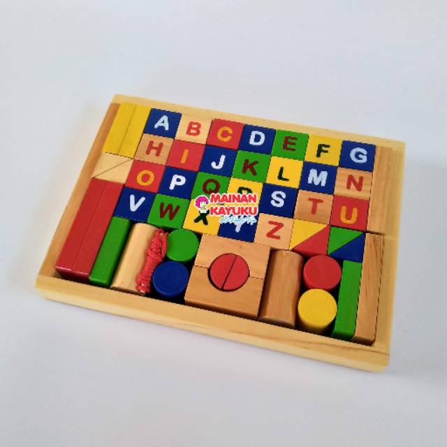 Mainan Kayu - City Block Abjad