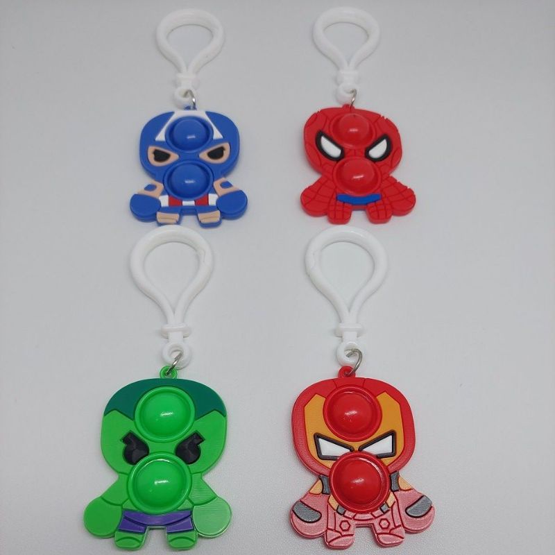 Pop it  mini karakter super hero harga/pcs oi