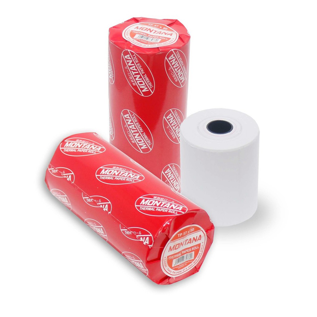 

MONTANA Thermal Paper 1 Roll 2 Pcs Kertas Struk Kasir TP57X50