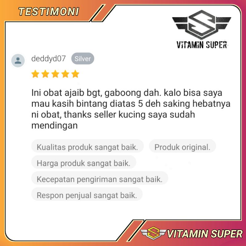 Obat Kucing Anti Virus D1 | Obat Flu Berat, Panleu, Calici, Distemper, Mencret, Pipis Darah, Sariawan, Lemes, Muntah, Mulut Berliur