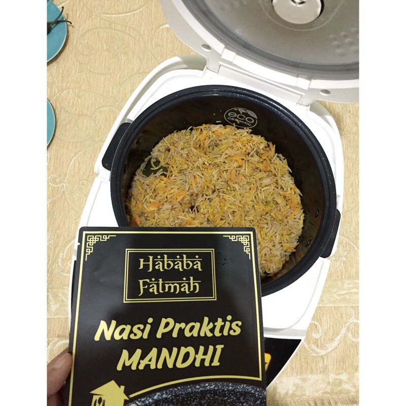 

Nasi Arab Instan kekinian Mandhi/Briyani Hababa fatmah, Beras basmati ( Komplit dengan bumbu Arab )