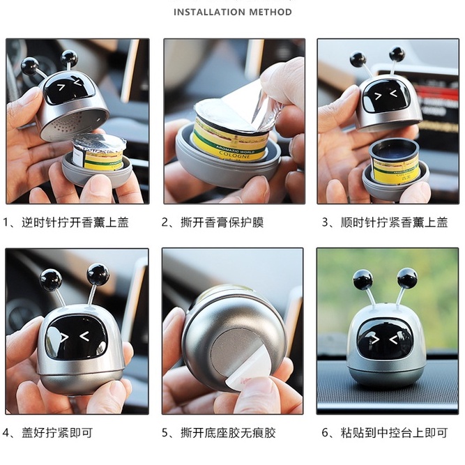 Parfum Mobil Dekorasi Robot Goyang Aromaterapi Interior Farfum Pengharum Pewangi Mobil
