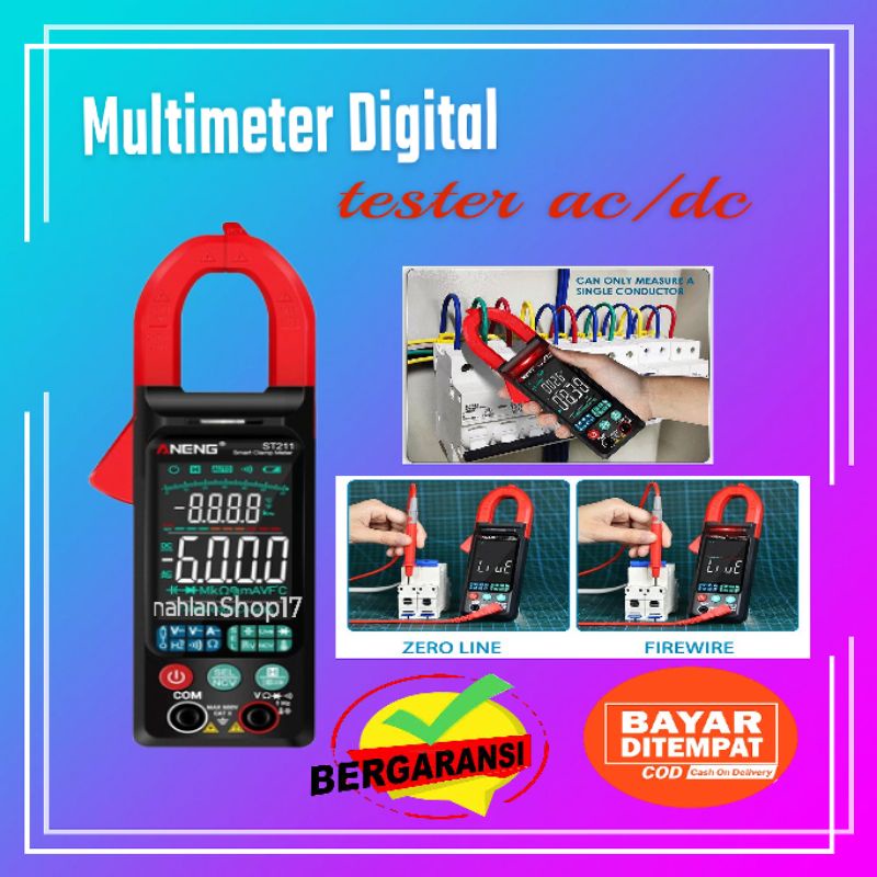 MULTIMETER TESTER DIGITAL AC/DC ORIGINAL / MULTIMETER ANENG ST211 TANG AMPER