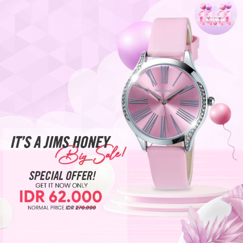 KODE 8123 dan 8125 PROMO JAM TANGAN JIMSHONEY BIG SALE SUPER MURAH !!!!-8125 L02 (pink)