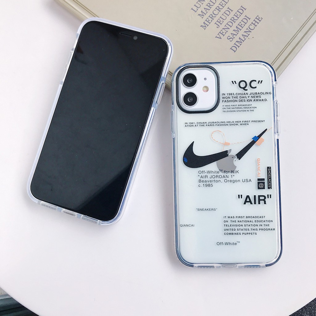 Casing iPhone 12 11 Pro Max 7 8 Plus 6 6S Plus X XS Max XR Transparent Black Border Soft Fashion Cover