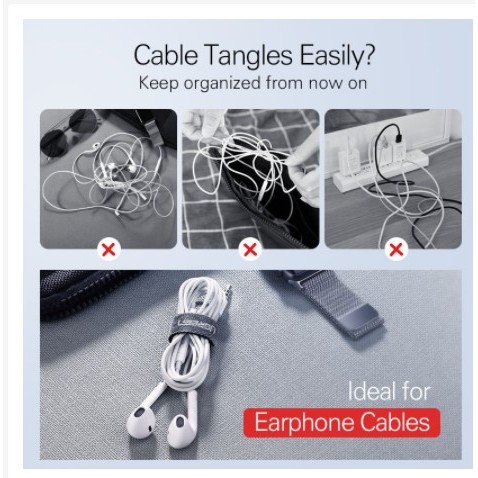 [KABEL] -    UGREEN Cable Organizer Velcro Winder 1PCS - LP146 - Black