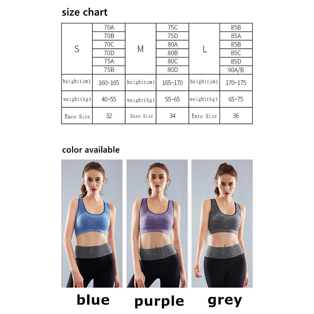 Sport Bra Tanpa Kawat Wanita Bra Gym Olahraga Ultra Breathable Shockproof Elastis BH Motif Polos 628