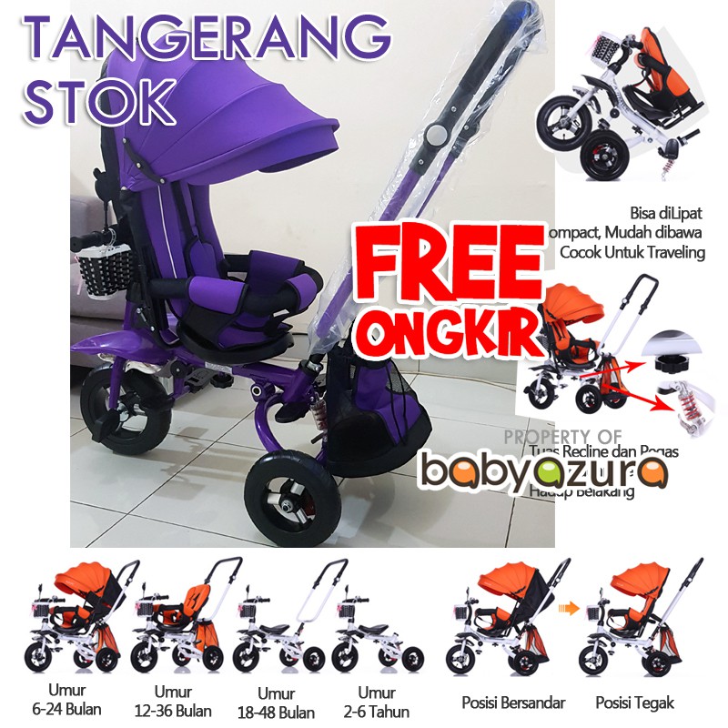 [EKA JAAYA SEPEDA] READY Sepeda Roda Tiga Sepeda bayi stroller anak roda tiga import sepeda JINMING