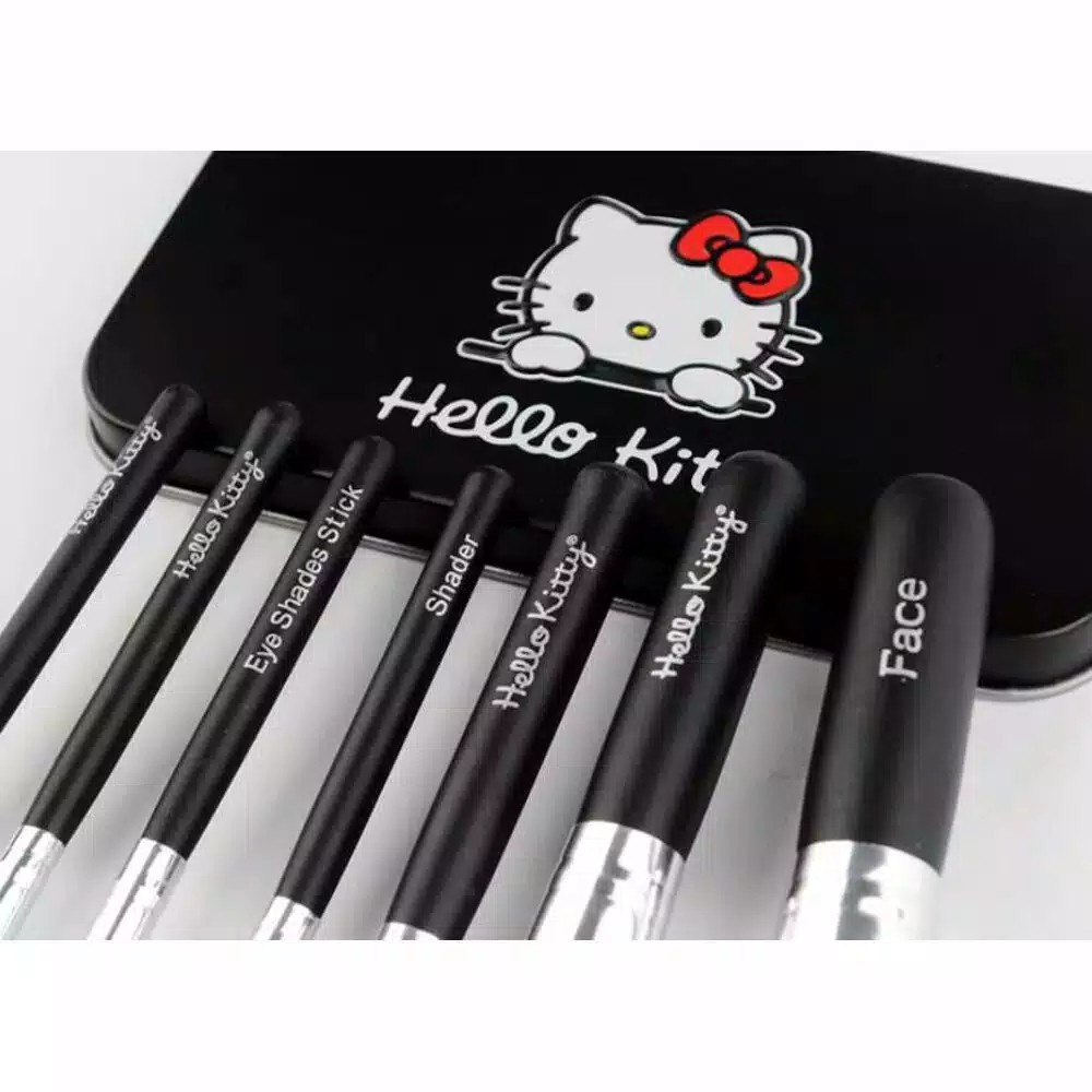 ~ PIYOSHI08 ~ Kuas Make Up Hello Kitty 7 in 1 Brush 1 Set Kemasan Kaleng AF45