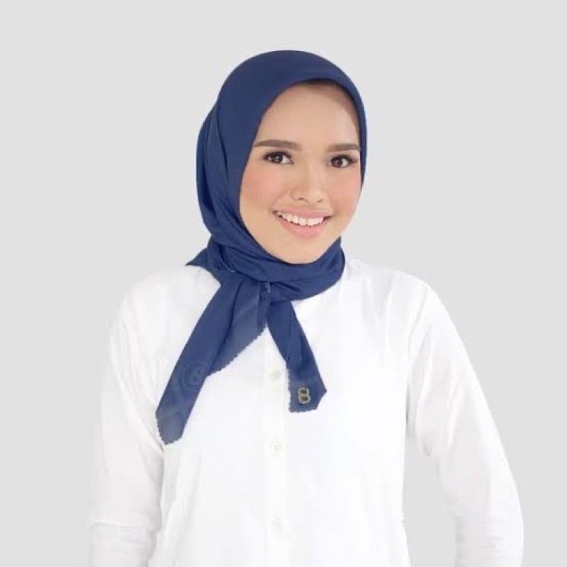 Buttonscarves Basic voal in navy peony
