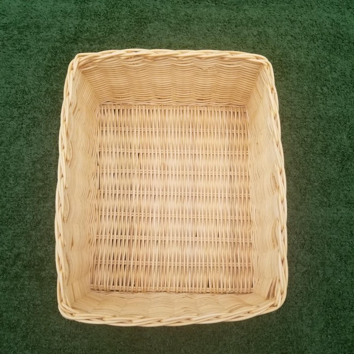 5 Kerajinan Tangan Rotan - Keranjang Kotak Serbaguna Tutup M 29x25x12cm