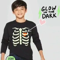 Baju anak kaos glow in the dark branded Cat&Jack 6-16 T