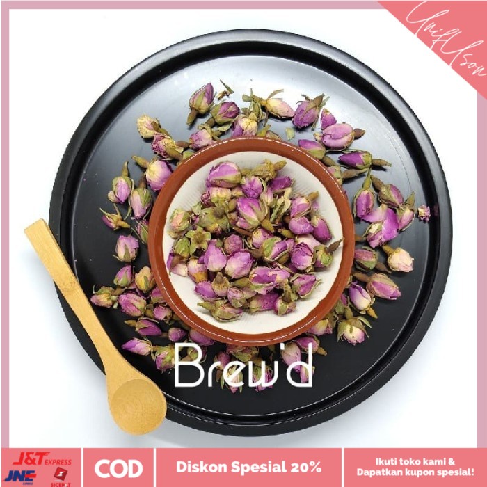 

⭐COD⭐ Teh Bunga French Rose Buds Kering - Artisan Dried Flower Tea 50 gr 50g