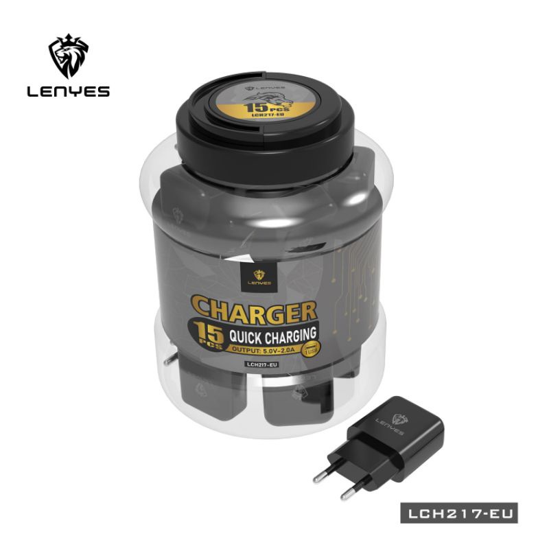 LENYES LCH217 5v 2A adaptor charger Fast Charging 1port USB batok cas HP universal original