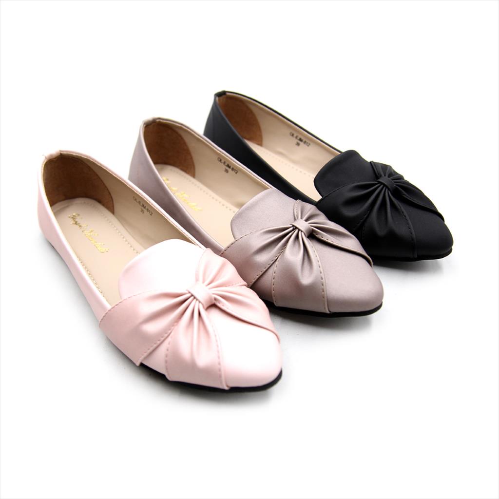 YONGKI KOMALADI DAPHNE SEPATU FLATSHOES WANITA OL-EJM-812 ABU / HITAM / PINK