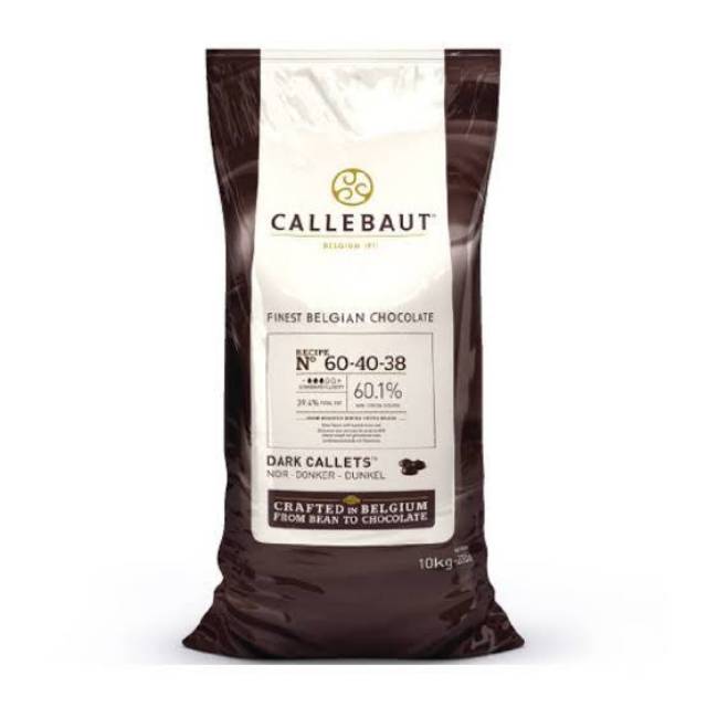 

Callebaut dark chocolate 60% finest belgian chocolate / coklat koin callets 10kg import couverture