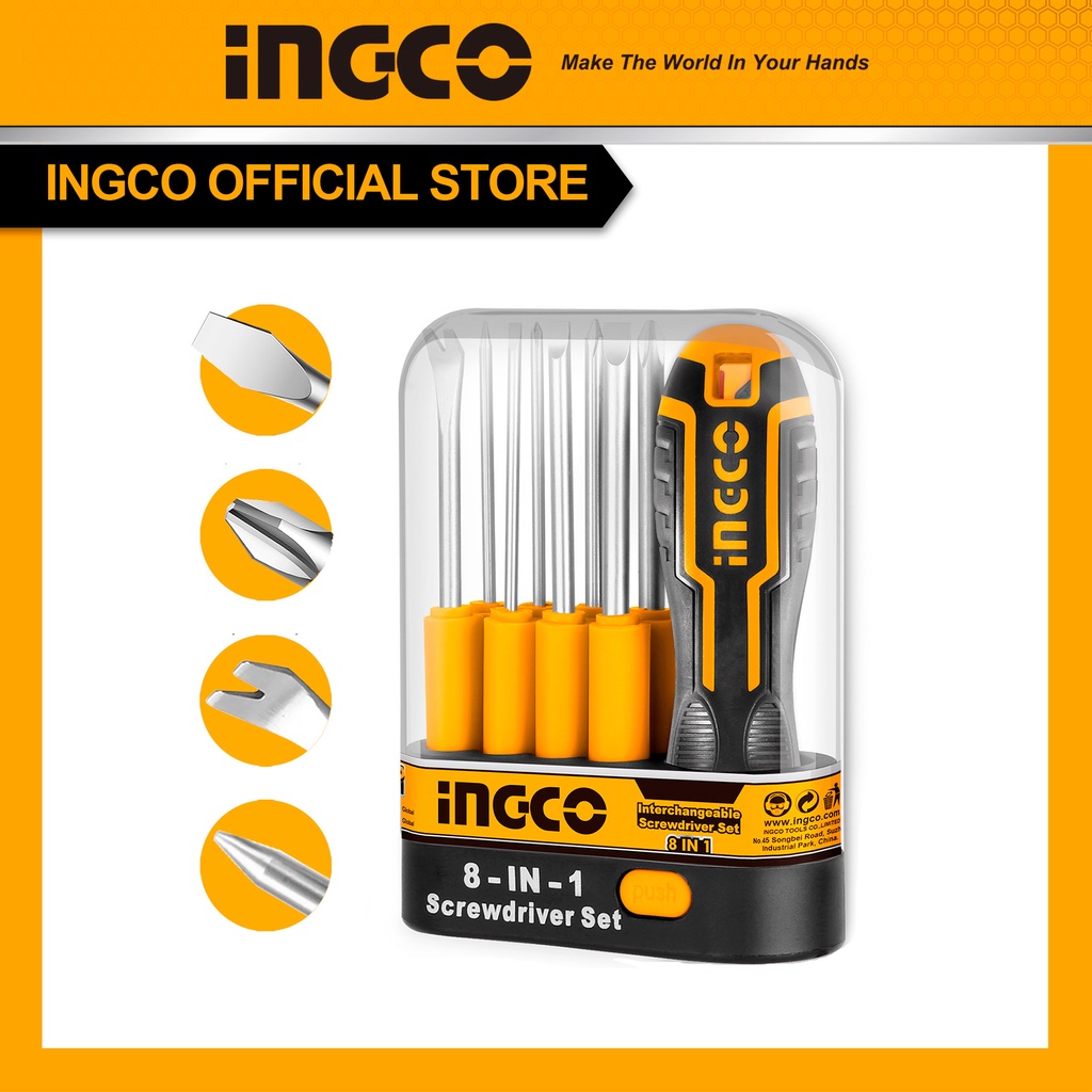 (INGCO) - INGCO OBENG SET 9PCS INGCO SCREWDRIVER AKISD0901