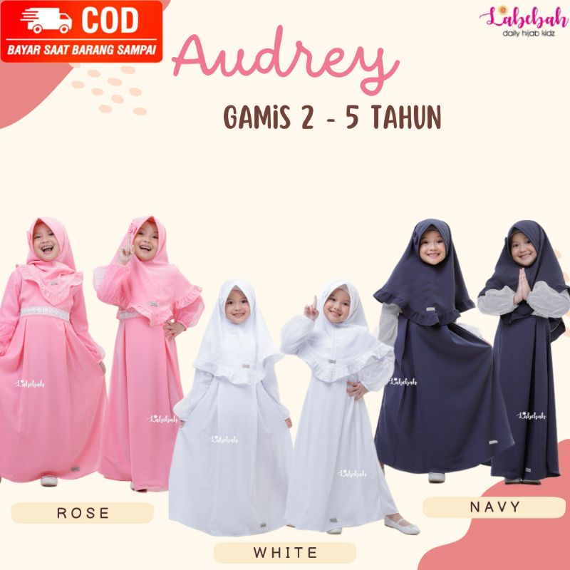 LABEBAH GAMIS ANAK BRANDED PAKAIAN ANAK MUSLIM DRESS ANAK SET JILBAB BAJU MUSLIM SET HIJAB POLOS APL