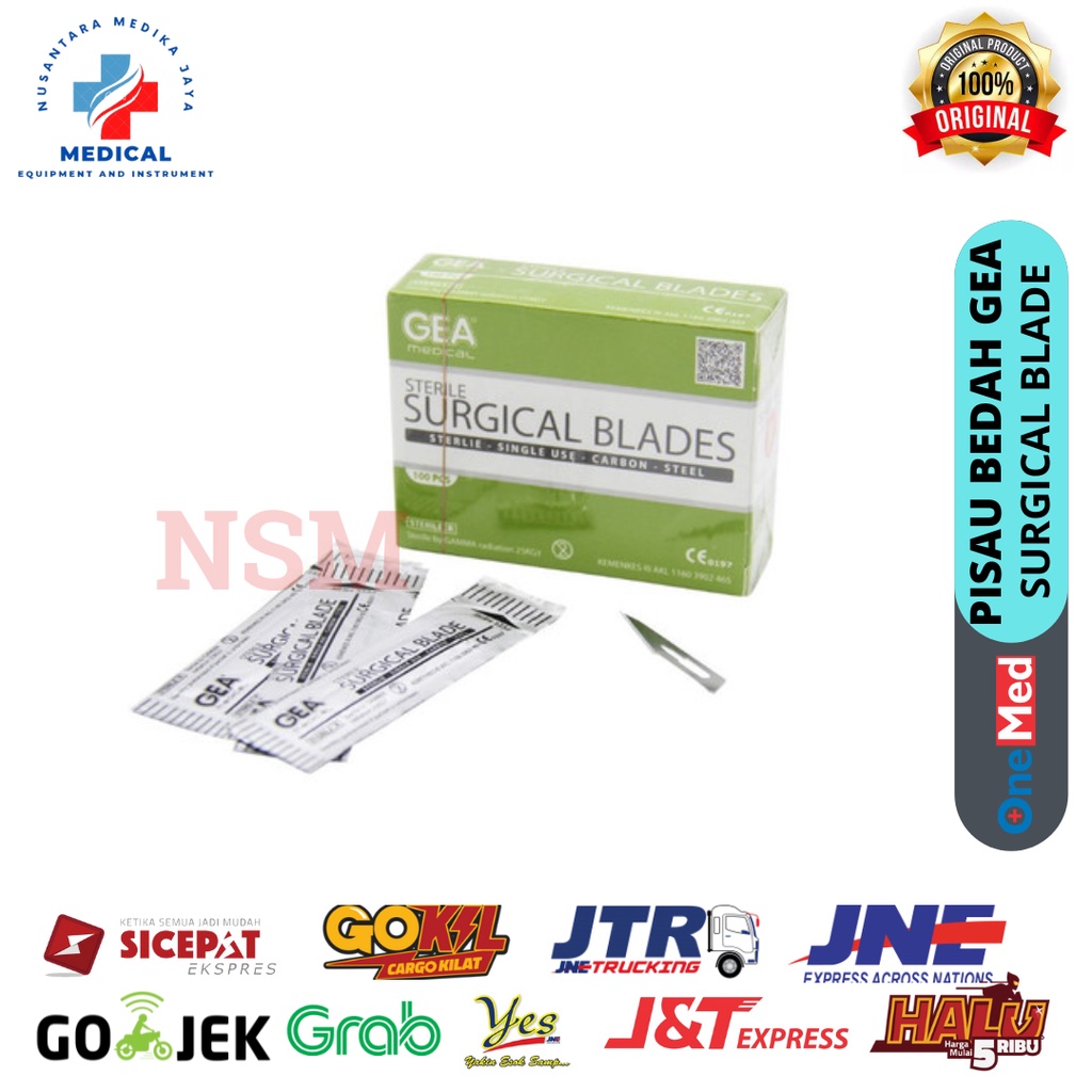 GEA Medical Surgical Blade Pisau Bedah / Bisturi / Mata Pisau 100 pcs