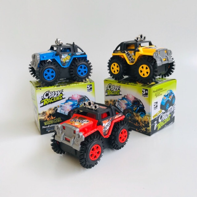 Mainan anak mobil mobilan jungkir balik jeep polisi