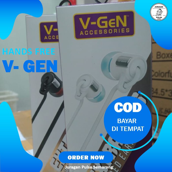 Earphone VEP1-01 V-GeN Wired Handsfree Headset VGEN HD Sound