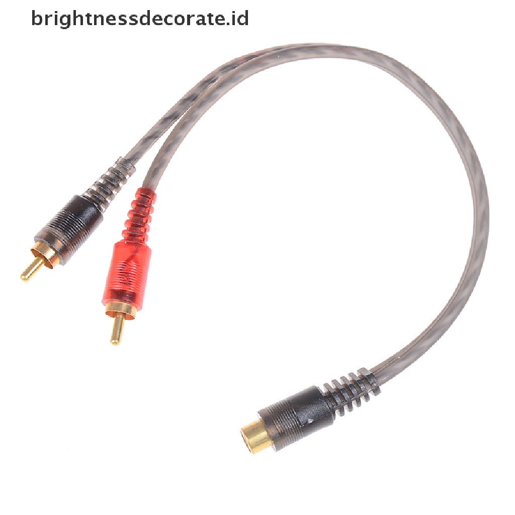 Kabel Adapter Splitter Y Audio Mobil 1rca Female Ke 2rca Male