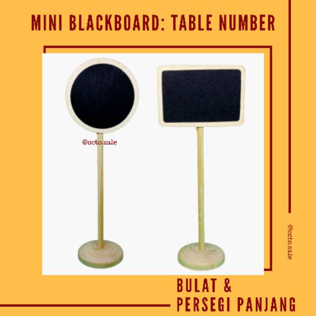 

Mini Blackboard Table Number / Papan Tulis Nomor Meja Aksesoris Pernikahan / Nomor Meja Kafe