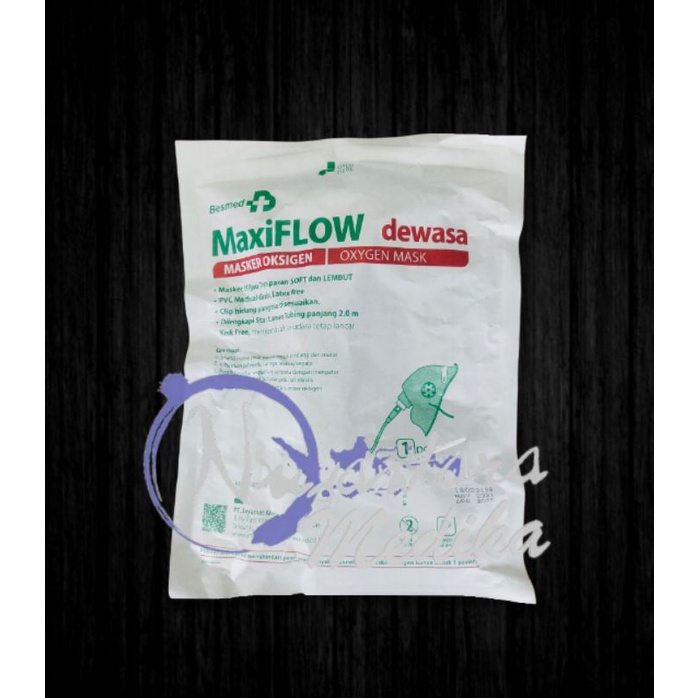 Maxiflow Masker Oksigen Dewasa Face Mask Oxygen Mask