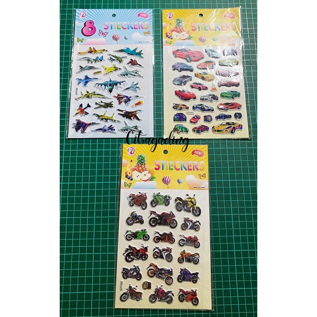 

STICKER ANAK MURAH WARNA MOBIL PESAWAT MOTOR LAKI LAKI KARAKTER LUCU BERWARNA SOUVENIR KADO ECER PRAKARYA DIY LUSIN ECER MURAH GROSIR