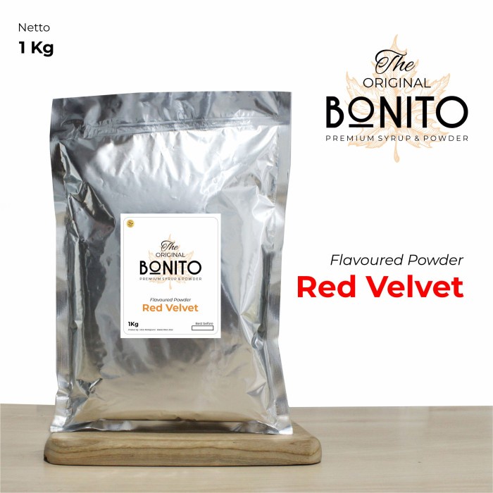 

POWDER REDVELVET BONITO - PLAIN TANPA GULA