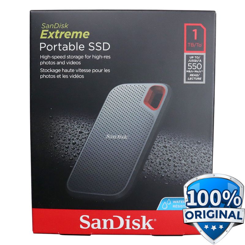 SanDisk Extreme Portable SSD USB Type C 3.1 - SDSSDE60 - Black