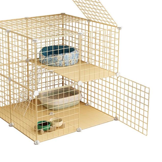 Kaikki DIY Kandang Hewan Peliharaan / Kandang Kucing / Kandang Anjing Pagar Besi/ pagar hewan peliha