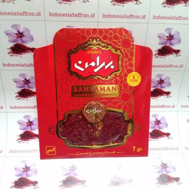 

saffaron asli iran bukan turki bahraman 1gr