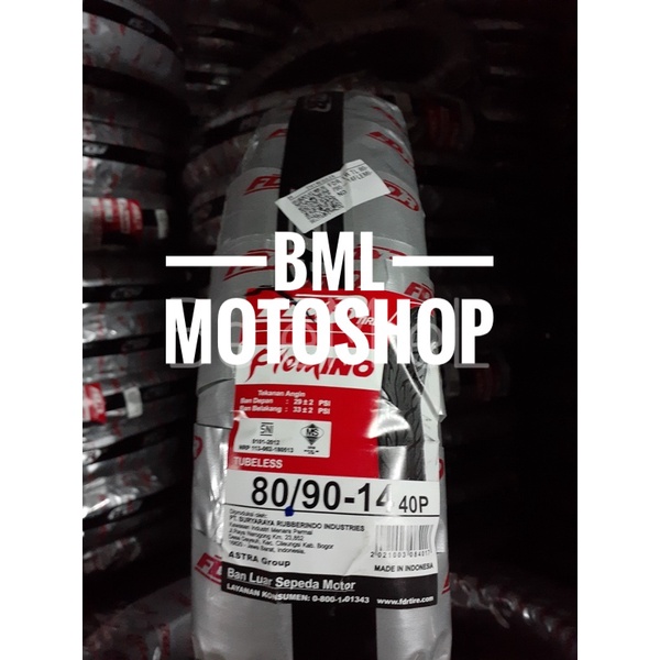 Ban Tubeless FDR 80/90-14 Flemino Free Pentil Ban Luar Matic Ring 14 Honda Yamaha Suzuki