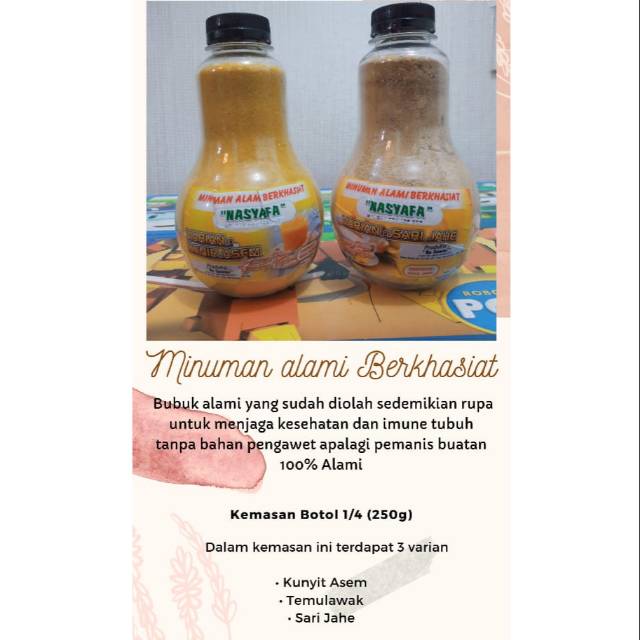 

Minuman/seduhan Alami Berkhasiat tinggi