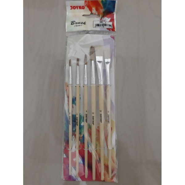 

set kuas cat air lukis isi 6 no 2 4 6 8 10 12