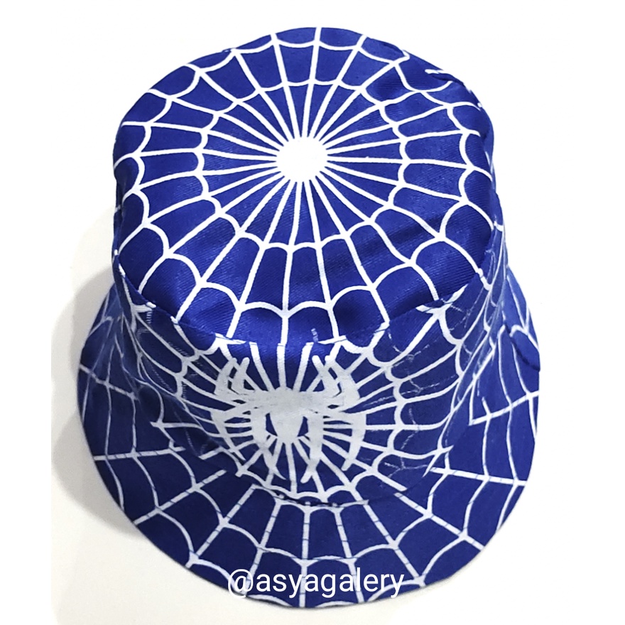 TOPI BUCKET ANAK KARAKTER SPIDERMAN/TOPI BUCKET FULL PRINT/SPIDERMAN