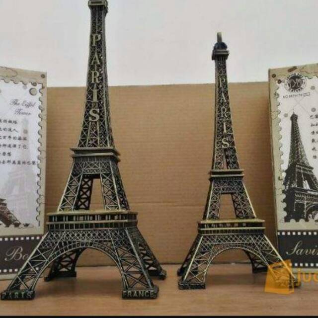 miniatur paris pajangan menara eiffel tower 22cm/25cm anti karat