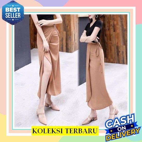 Rok Panjang Wanita Daniela Skirt Remaja Muslimah Fashion Terbaru Kekinian Polos Murah Sudah Ready - 