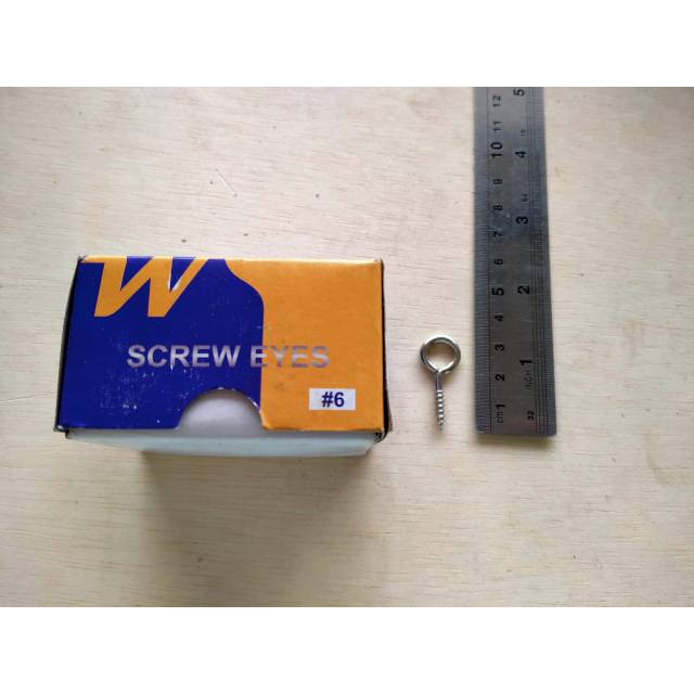 Skrup kait gantungan baju no.6/Skrup tanda tanya/hook kaitan burung