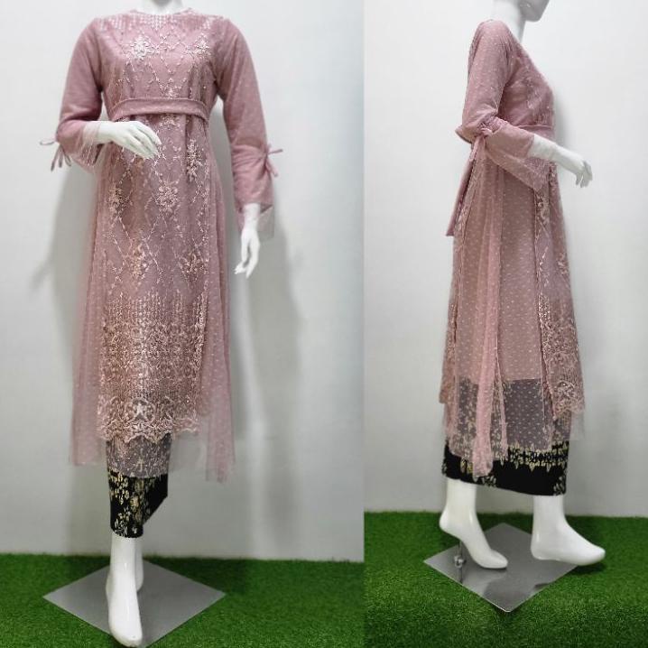 (MURAH) midi dress kondangan desain eropa