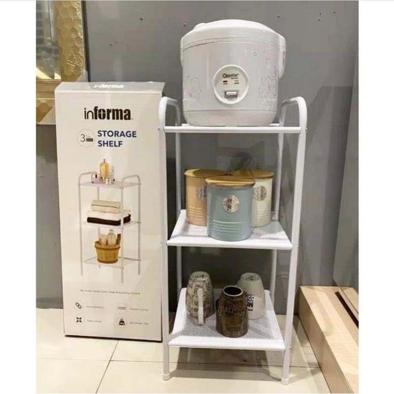 DISKON Rak Informa 3 Susun Warna Putih Shopee Indonesia DISKON Rak Informa 3 Susun Warna Putih Shopee Indonesia