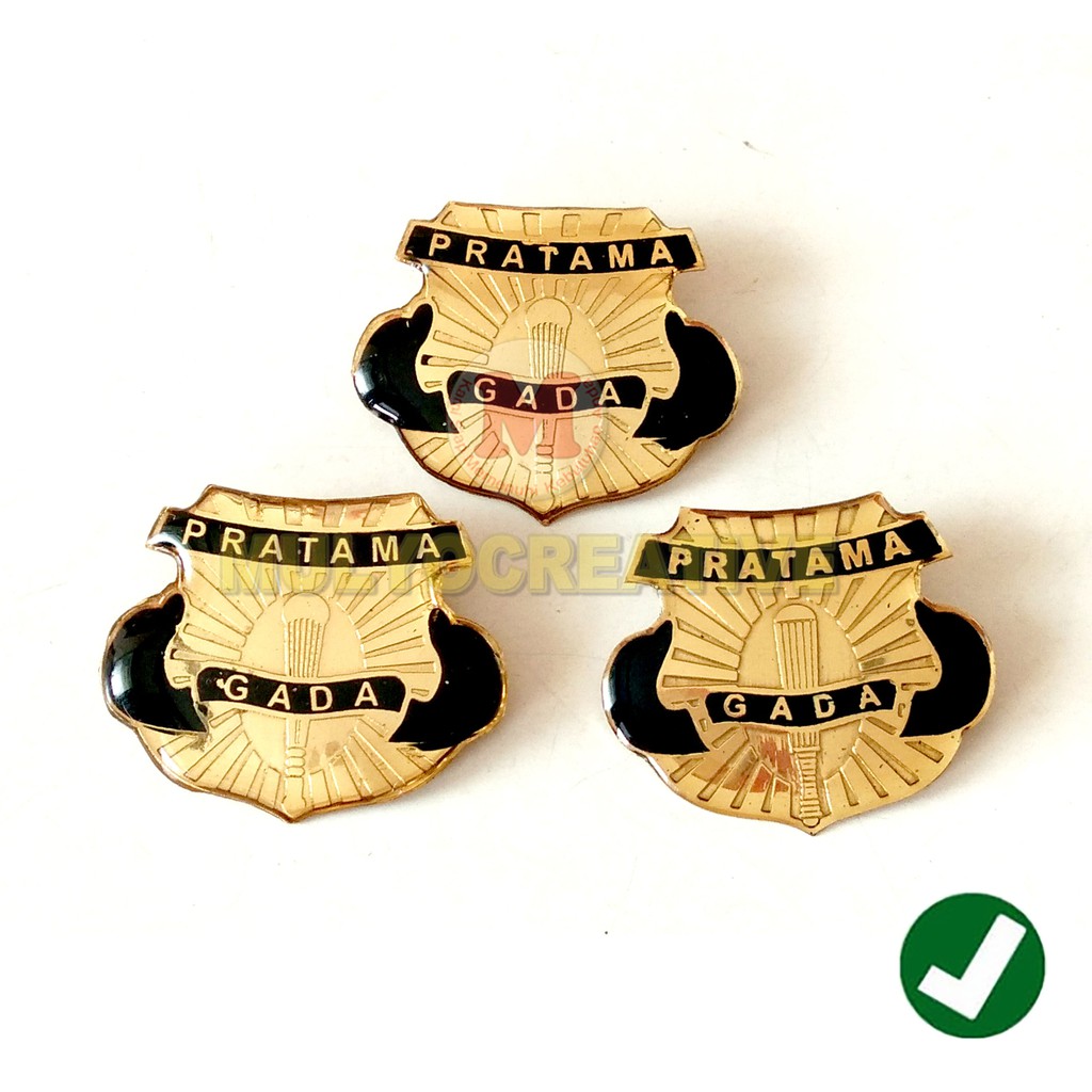 Lencana Pin Logo Gada Pratama Satpam Magnet Murah