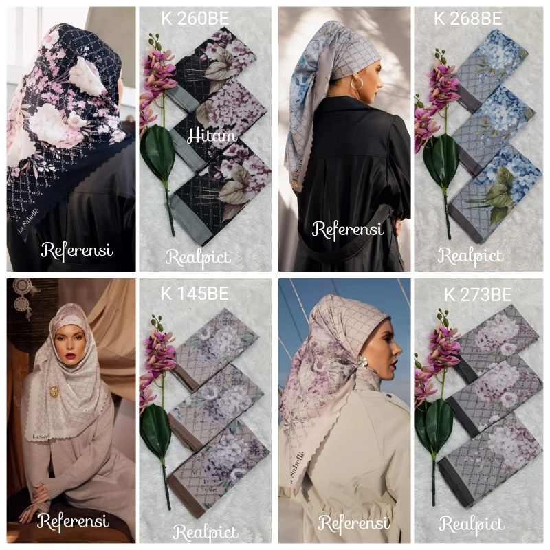 kerudung segi empat  motif voal motif lasercut denay motif voal motif premium (harga grosir partai)