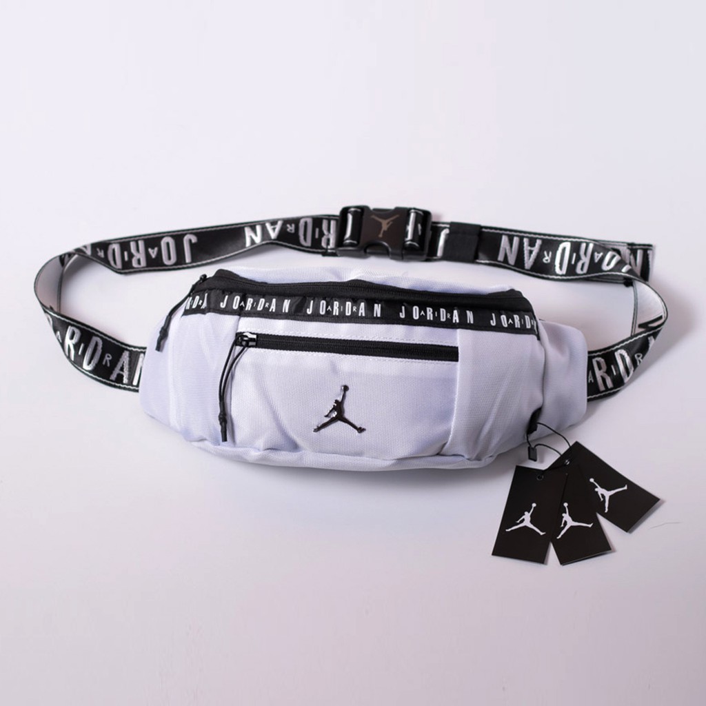 Promo Tas Waistbag  Pria Jordan Premium Import - Putih