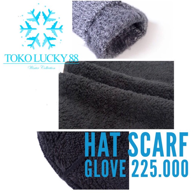 IMPORT MOLLAD Hat Scarf Glove Topi Syal Sarung Tangan Wool Winter Musim Dingin