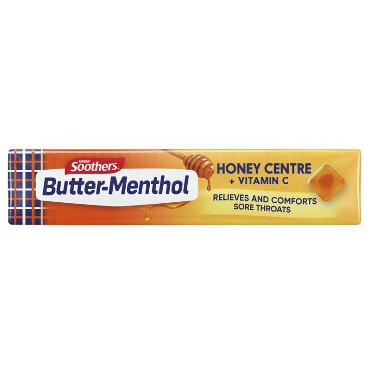 

Soothers butter menthol Honey isi 10/Permen Pelega tenggorokan/Honey Butter Menthol Soothers
