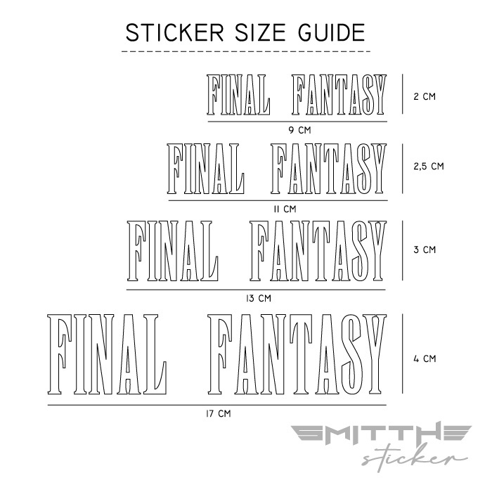 Stiker FINAL FANTASY Cutting Sticker Decal Waterproof aksesoris Mobil Motor PS